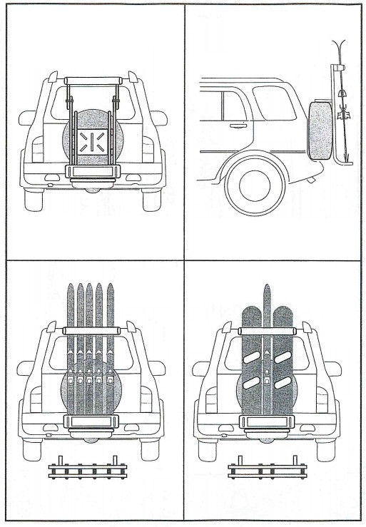 Kit opcional portaesquís para teide